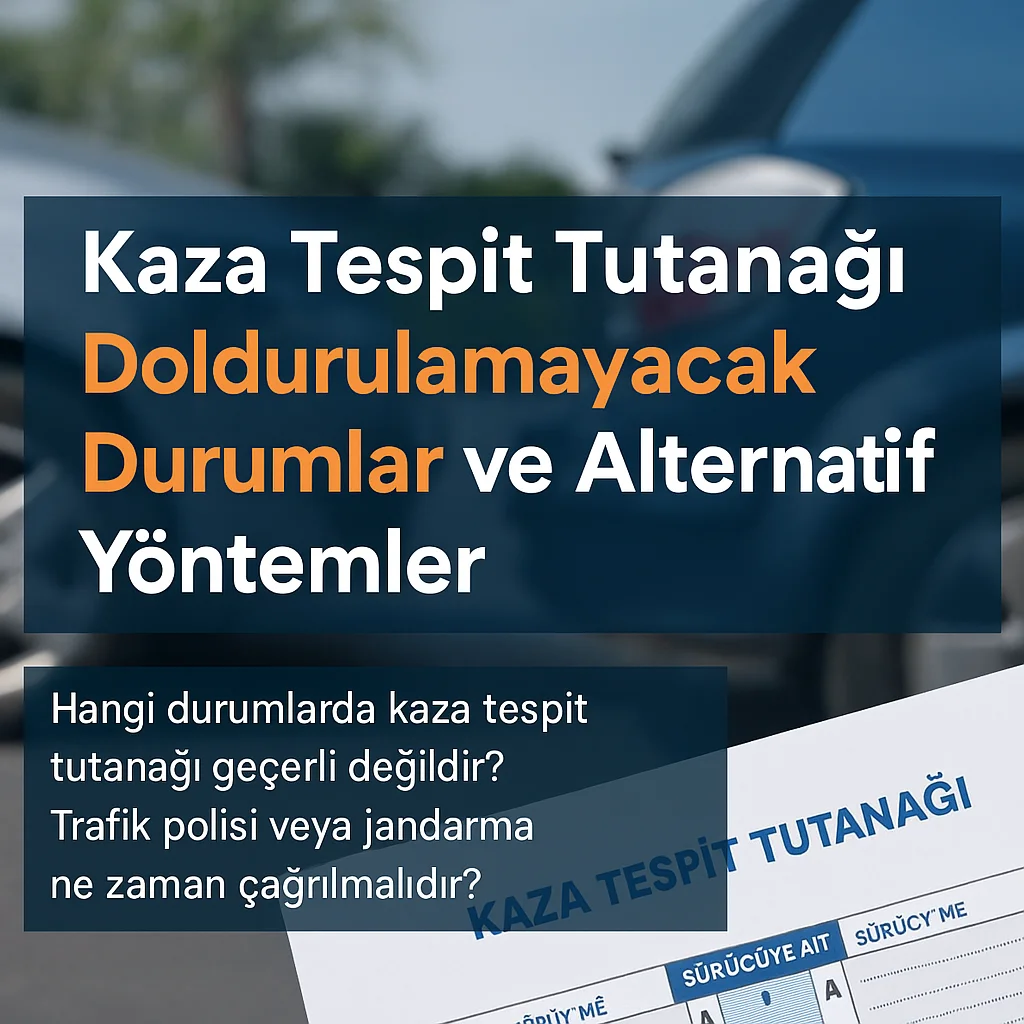 Kaza Tespit Tutanağı Doldurulamayacak Durumlar ve Alternatif Yöntemler
