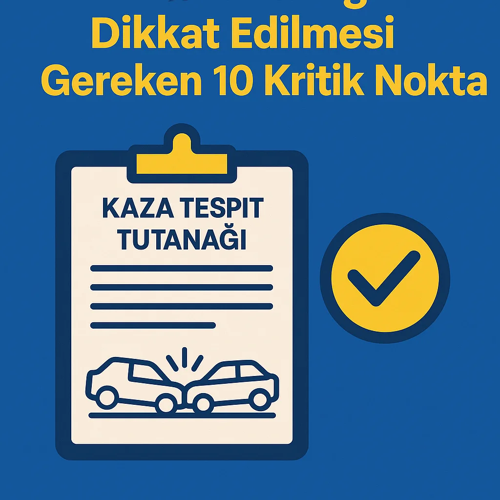 Kaza Tespit Tutanağında Dikkat Edilmesi Gereken 10 Kritik Nokta