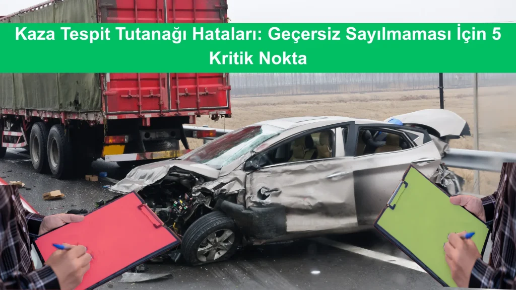 Kaza Tutanağı Hataları: Geçersiz Sayılmaması İçin 5 Kritik Nokta