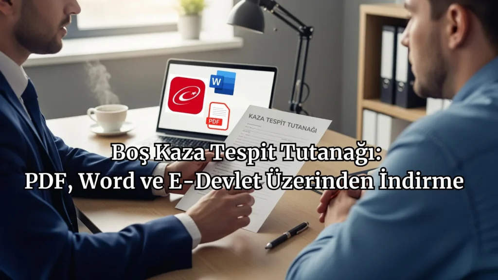 Boş Kaza Tespit Tutanağı: PDF, Word ve E-Devlet Üzerinden İndirme