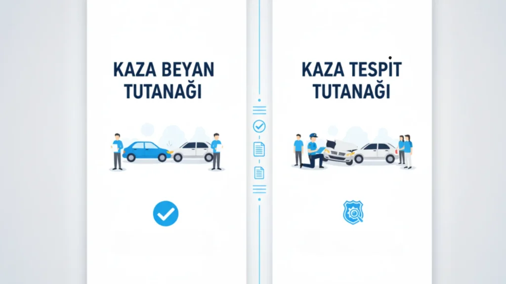 Kaza Beyan Tutanağı ile Kaza Tespit Tutanağı Arasındaki Farklar